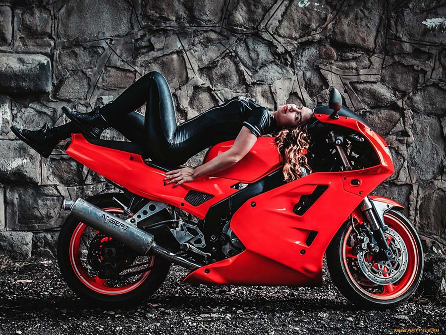 Beautiful girl Beautiful girls and motorcycles in Bratislava