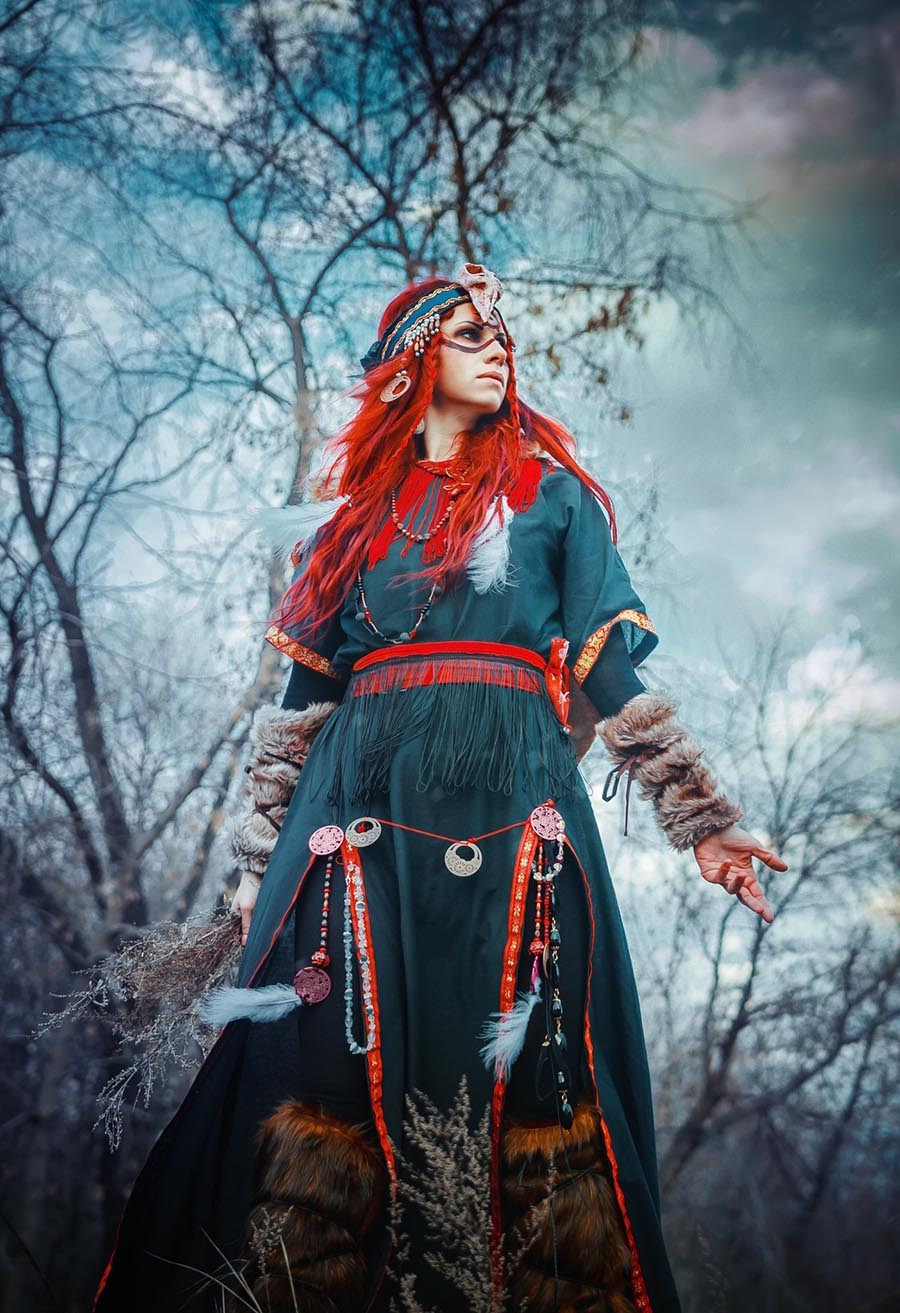 Girls in Slavic costumes underwear in Bratislava