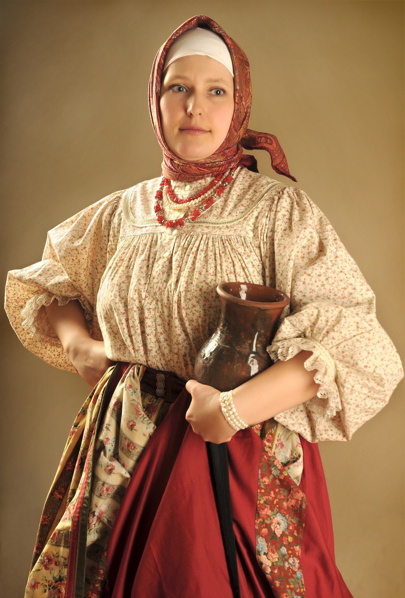 Girls in Slavic costumes in Bratislava